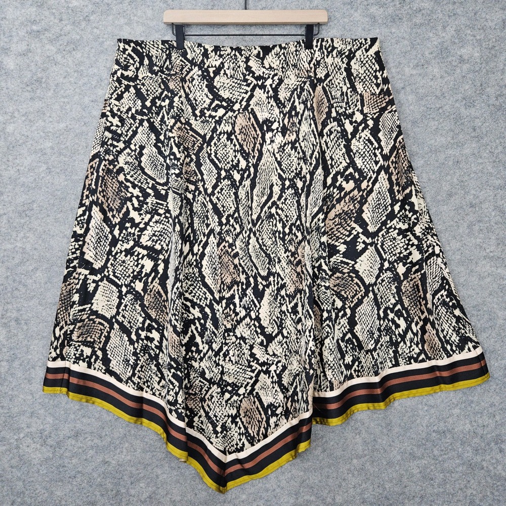 NEW Worthington Handkerchief Hem Skirt Women's 22W Snake Print Asymmetrical NWT